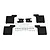 GPM Black Front Mud Flaps w/ Black Aluminium Mounts Set SCX3ZSP10F-BK