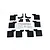 GPM Black Front & Rear Mud Flaps w/ Black Aluminium Mounts Set SCX3ZSP10-BK