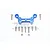GPM Blue Aluminium Front Top Brace Set MAO015-B