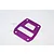 A purple anodized aluminium centre differential plate for RC cars, featuring a rectangular shape with four mounting holes and two central cutouts.