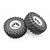GPM 2.2" Roadtech Tyres on Silver Aluminium 6 Spoke Rims - Beadlocked Wheels 2Pcs AW2206P45-S