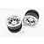 GPM Silver Aluminium 2.2" 6 Spoke Beadlock Rims 2Pcs AW2206P-S