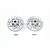 GPM Grey Silver Aluminium +3mm Hex Adapter w/ Brake Disk & Silver Lining 2Pcs UDR010DX+3MM-GS