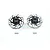 GPM Black Aluminium +3mm Hex Adapter w/ Brake Disk & Silver Lining 2Pcs UDR010DX+3MM-BK