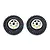 GPM 1.9" Crawler Tyres on Silver Aluminium 6 Spoke Rims w/ Brass Pendulum Weights - Complete Wheels 2Pcs AW1906H-S