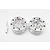 GPM Silver Aluminium 1.9" 6 Spoke Beadlock Rims 2Pcs AW1906F/R-S