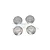 GPM Silver Aluminium 24mm Flanged Serrated Wheel Nuts 4Pcs MAKX005-S