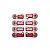 GPM Red Aluminium Adjustable Front Linkage Ball Ends 8Pcs SCX6160F/BE-R