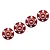 GPM Red Aluminium Wheel Nuts w/ Silver Inlay 4Pcs SCX6005-R
