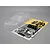 Unpainted clear polycarbonate RC car body shell for a 2007 Subaru Impreza WRC, including plastic accessory parts, decals, and chrome-plated light buckets.