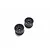 Two black 8-spoke RC car rims shown from a high angle against a plain white background.