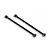 Two black metal RC centre drive shafts with ball-joint ends, shown against a white background.