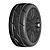GRP 1/8 GT-T03 REVO-XB3 Soft Mounted on 20 Spoked Flex Black Rims - Glued Wheels 2Pcs GTX03-XB3