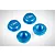 Rovan Blue Aluminium 18mm (24mm Hex) Flanged Serrated Wheel Nuts 4Pcs 970142