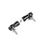 A Rovan RC steering linkage assembly featuring two black plastic ball ends connected by a central metal threaded rod with two mounting screws.
