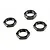 Rovan Black Aluminium 18mm (24mm Hex) Serrated Wheel Nuts 4Pcs 952792
