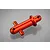 An orange anodized aluminium RC body post with a cross-pin design, shown against a grey background.
