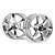 HPI 2.1" (6mm Off-Set) LP32 Yokohama AVS Chrome Rims 2Pcs 33466