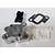 Rovan silver aluminium intake manifold set including two black bolts, a grey paper gasket, and a white plastic spacer.