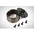 Rovan gun metal aluminium differential housing components including the main casing, cap, and four mounting screws on a white background.