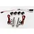 Rovan 5IVE-T silver LED rear brake light kit with wiring, connectors, and four black plastic mounting clips on a white background.
