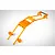 Bright orange Rovan Baja roll bar set with integrated LED mounts, shown against a plain white background.