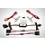 Rovan RC light controller kit featuring a central control module, two LED light strips, wiring harnesses with labeled connectors, and mounting hardware.