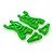A set of four bright green Rovan RC rear suspension arms on a white background.