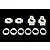 Rovan White Rear Hub & Shim Set 850871