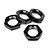 HPI Black Aluminium 17mm Serrated Wheel Nuts 4Pcs 67492