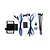 Traxxas TRX-4 light kit components including a power distribution block, LED light wires, zip ties, screws, and adhesive foam pad on a white background.