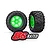 Traxxas 4.0/5.5" 8S X-Maxx AT Tyres on X-Maxx Green Rims - Glued Wheels 2Pcs 7772G