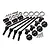 GPM Traxxas Maxx 110mm Hard Steel Front & Rear CVD Shaft w/ Black Aluminium Wheel Lock & Hex Claw Set TXMW110FRS-BK