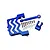 GPM Racing blue anodized aluminium servo mount, steering link, and hardware set on a white background.