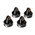 Traxxas Black Aluminium Fox Shock Caps 4Pcs 8456