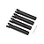 Four black Traxxas Maxx outer driveshafts arranged diagonally with small metal clips on a white background.