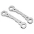 Losi Silver Aluminium Front Hinge Pin Brace 2Pcs LOS254030