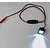 A Yeah Racing white LED light unit for RC crawlers, showing a square four-bulb lamp housing emitting a bright white light, connected by red and black wiring.