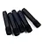Five black steel screw shafts arranged side-by-side on a white background.