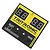 A top-down view of a rectangular Yeah Racing Tritronic electronic speed controller program card with a yellow and black interface.