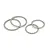 Four stone grey Pro-Line Impulse Pro-Loc beadlock rings for RC wheels arranged on a white background.