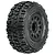 Pro-Line 2.2/3.0" Trencher X SC Tyres on Black Raid Rims - Glued Wheels 2Pcs 1190-10