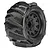Pro-Line 2.8" Dumont Z3 Paddle Tyres on Black Raid Rims - Glued Wheels 2Pcs 10193-10