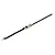A black RC scale ratchet tie-down strap with a silver metal buckle and hooks at both ends, isolated on a white background.