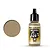 A 17ml bottle of Vallejo Model Air Sand Yellow acrylic paint with a black dropper cap, shown next to a circular swatch of the paint color.