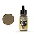 A 17ml bottle of Vallejo Model Air IJA Earth Brown acrylic paint with a black dropper cap, shown next to a circular swatch of the brown paint color.