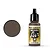 A 17ml bottle of Vallejo Model Air NATO Brown acrylic paint with a black dropper cap, shown next to a circular swatch of the paint color.