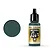 A 17ml bottle of Vallejo Model Air IJN Deep Dark Green acrylic paint with a black dropper cap and a yellow label.