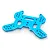 A blue anodized aluminium rear shock tower for an HSP RC car, featuring multiple mounting holes and a flat, machined design.