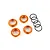 Traxxas Orange Aluminium Spring Retainer 4Pcs 8968A